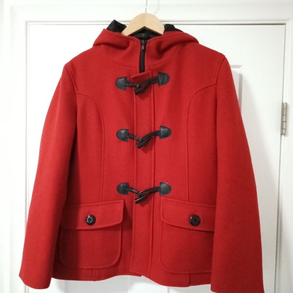 Women's Schotts NYC Duffel Jacket Red Size Large